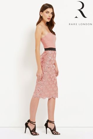 Rare Sequin Scallop Edge Midi Dress